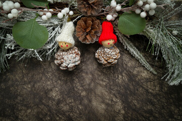 arrière plan de Noël avec lutins