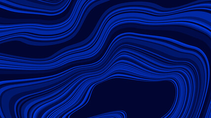 Black and blue striped background for brochure, cover, poster design. Dynamic distorted waves vector illustration.