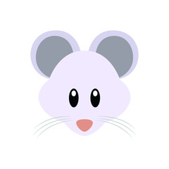 Mouse emoji face vector illustration