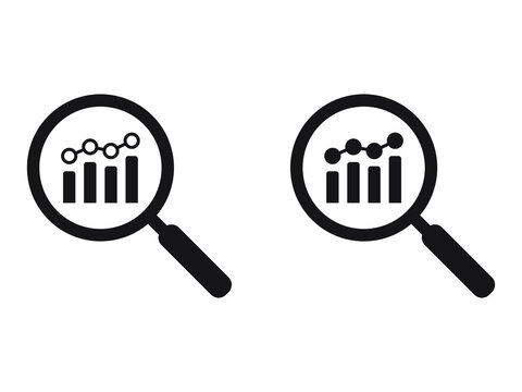 Business Research Icon. View Financial Analytics Or Metrics Research Line Art Vector Icon For Finance Apps And Websites