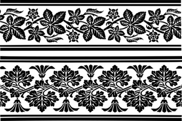  black pattern with flowers