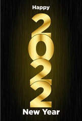 happy new year elegant golden color text
