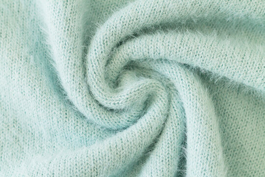 Swirl of wool fabric swatch or mohair woolen texture