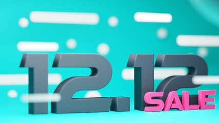 3d render 1212 sale background
