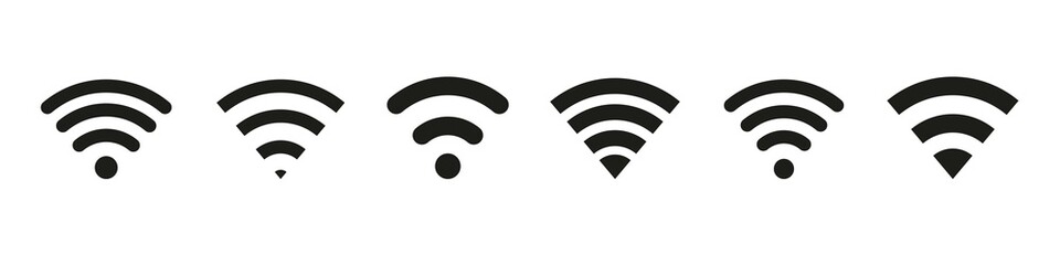 Set of wireless and wifi icons