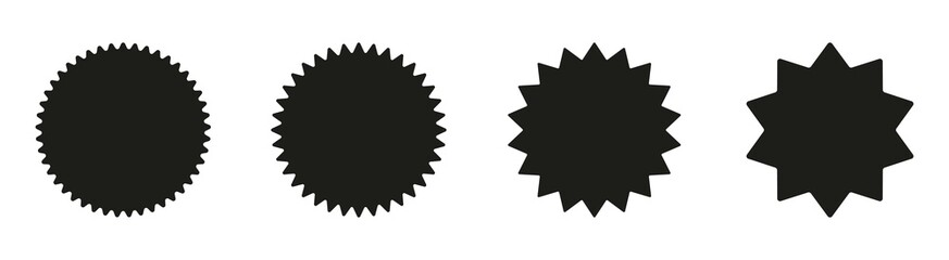 Set of starburst, sunburst badges, sale sticker, price tag, quality mark