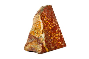 Macro stone Jasper mineral on white background