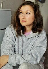 young woman looking into the distance