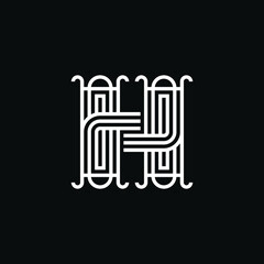 Initial letter H or alphabet H. Vector logo design
