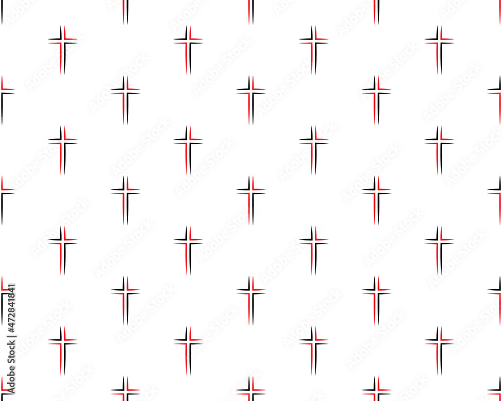 Poster christian cross pattern. simple illustration of christian cross vector pattern for web