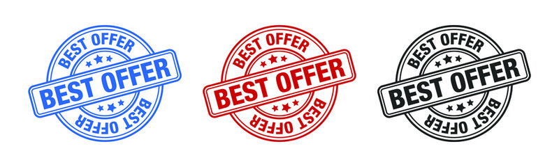 Best Offer - Stamp, Imprint, Seal Template. Grunge Effect. Vector Stock Illustration.