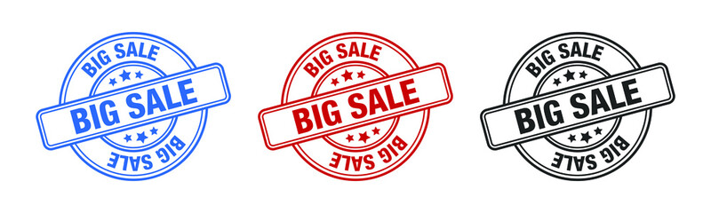 Big Sale - Stamp, Imprint, Seal Template. Grunge Effect. Vector Stock Illustration.