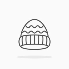 Beanie icon. Editable Stroke and pixel perfect. Outline style. Vector illustration. Enjoy this icon for your project.
