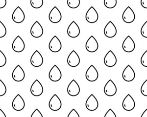 Simple seamless pattern with raindrops. Good for textile fabric design, wrapping paper and website wallpapers. Vector illustration.