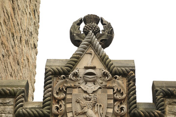 carving of a thistle on a castle turret © Petes Pix