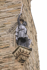 iron statue of william wallace on the wallace monument