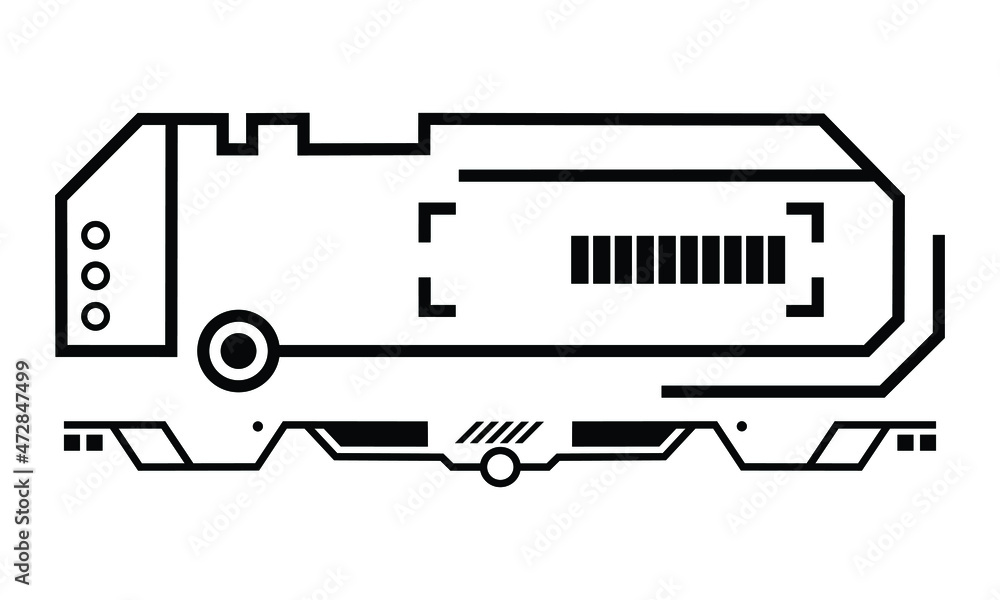 Poster frames vector illustration for game interface. hud gaming element in futuristic or cyber style. copy