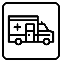 ambulance sign icon