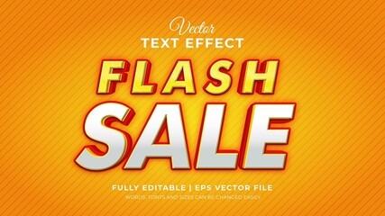 Editable text effect - flash sale 3d template banner