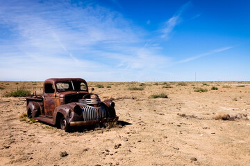 Endee, New Mexico, USA. Abandoned Route 66.