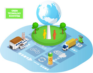 Electric car charging at charger station. Refueling car with environmentally friendly fuel. Use of biofuels, alternative energy sources. Ecological consumption for green technology production