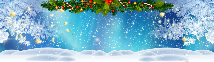 Fototapeta na wymiar christmas snowflakes winter background