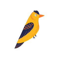 abstract golden bird vector hand drawn illustration
