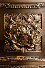 New York City, NY, USA. Old metal door