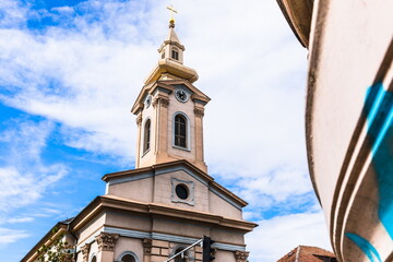 Fototapeta premium Cathedral Church in the historic center of Novi Sad, Serbia