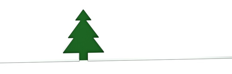 merry christmas card modern 3d minimal tree