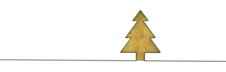 Merry christmas card banner with christmas tree