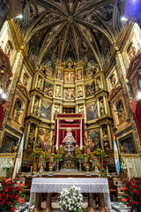 Interior of Royal Monastery of Santa Maria de Guadalupe. Caceres, Spain.