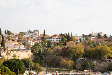 Fototapeta na wymiar Incredible view to old town Antalya