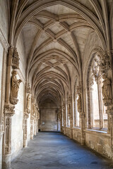 Fototapeta na wymiar Interior of the Monastery of San Juan de los Reyes in the city of Toledo, Spain