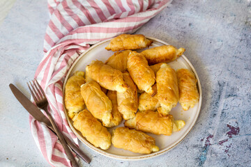 Traditional Bulgarian Cheese Phyllo Pastry Pie