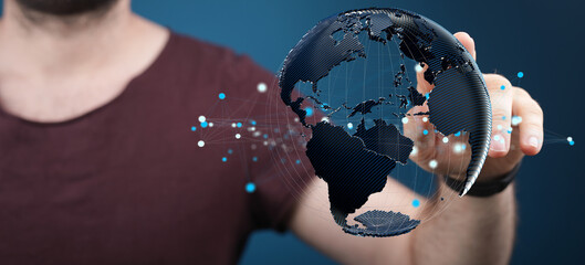 Structure of world economy, communication network global