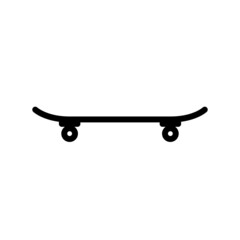 Skate board Minimalistic Flat Line Vector Logo Outline Stroke Icon Pictogram Symbol © Wasantha