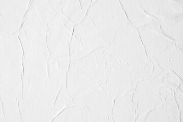 Obraz premium white crumpled and creased paper poster texture background