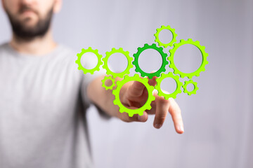 3d Green Technology Symbol concept.