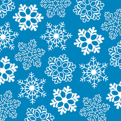 Vector illustration, winter, snowflakes, set.