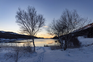 Sunset Trælvikosen i Brønnøy,Helgeland,Northern Norway,scandinavia,Europe