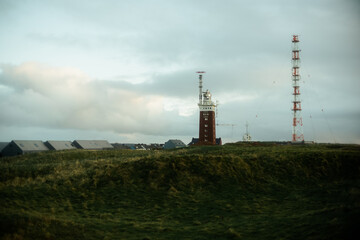 Fototapeta na wymiar Helgoland, Leuchtturm, Funkturm