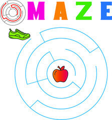 Circle Maze Activity Page for Kids