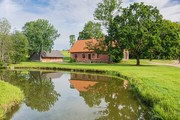 Idyllic farmhouses near Sigulda, Gauja National park, latvia