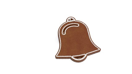 3d rendering of gingerbread symbol of alarm isolated on white background