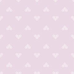 Seamless pattern with hearts in minimalists style. Modern decorative texture. Graphic design element for scrapbook, textile, wallpaper, web. Vector illustration.