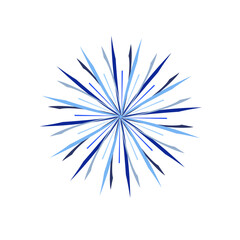 Blue colorful vector snowflake