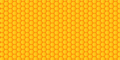 Honeycomb pattern with yellow and red