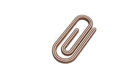 3d rendering of gingerbread symbol of attachment isolated on white background