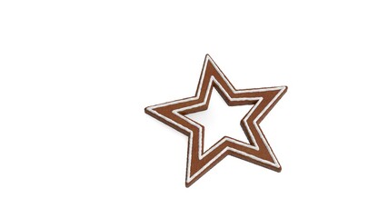 3d rendering of gingerbread symbol of bookmark button isolated on white background